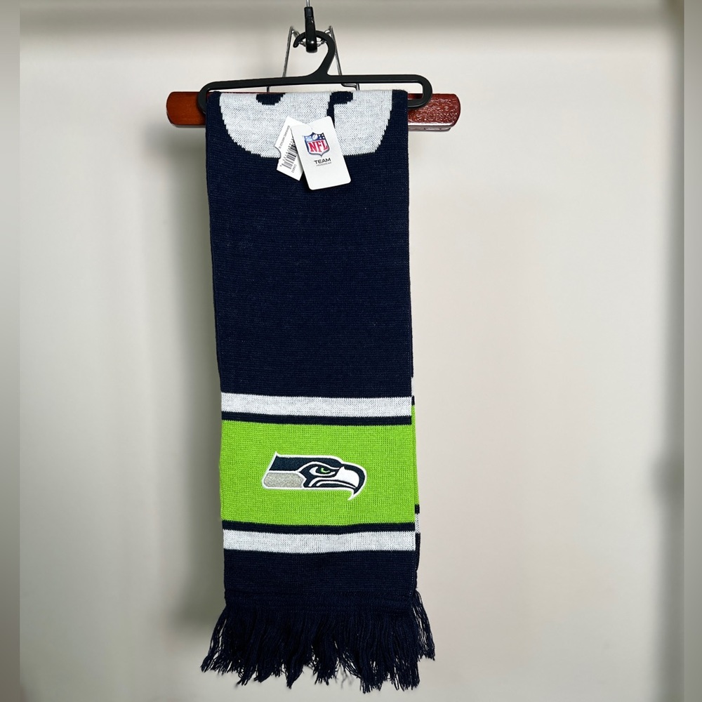 NFL Seattle Seahawks Football Scarf NWT